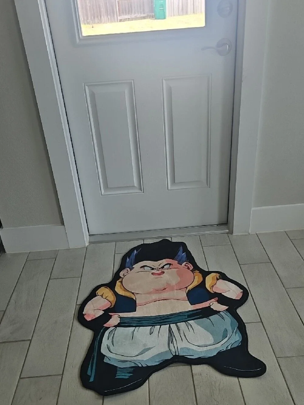 Cartoon Character Floor Mat – Navy, Blue, Cream, Pink
